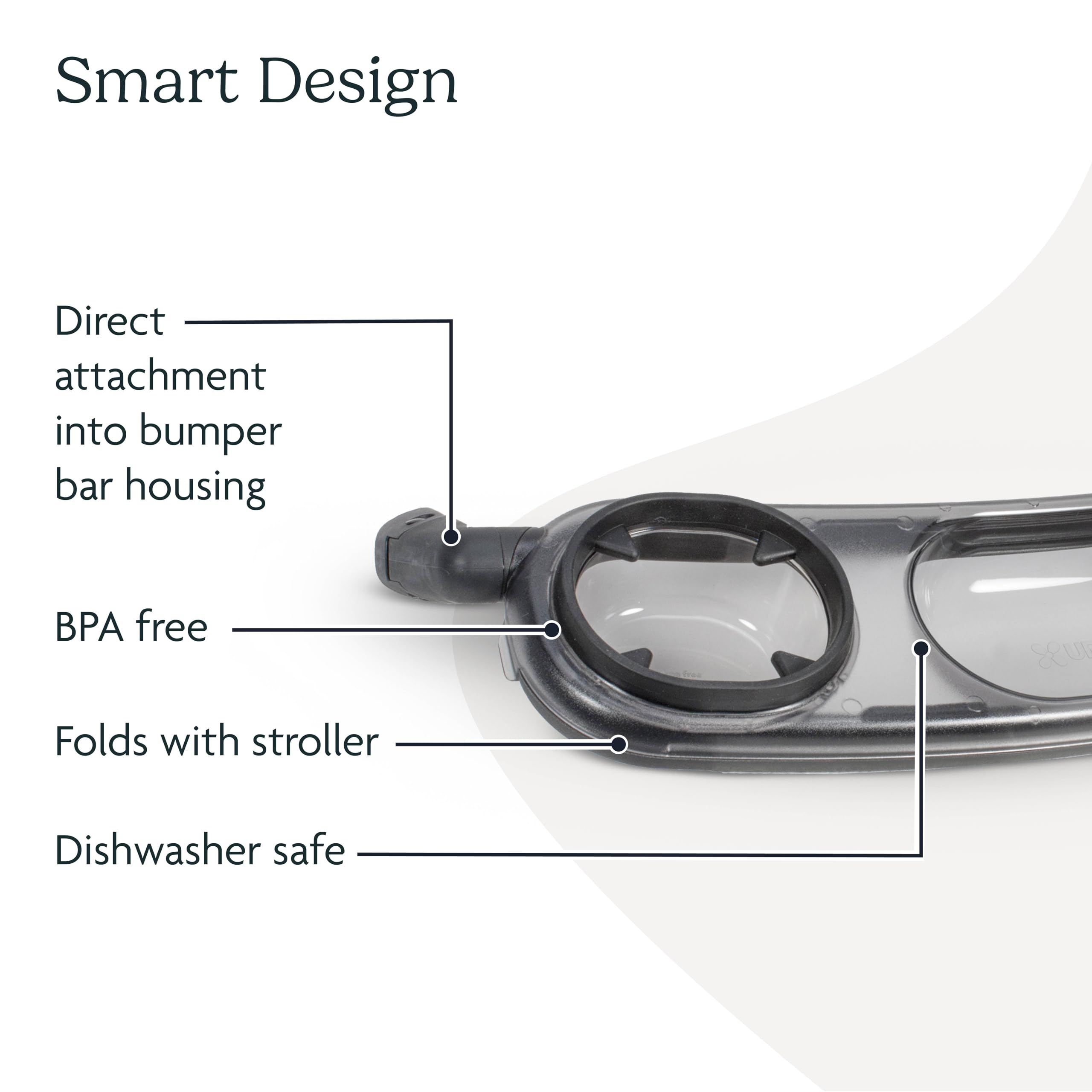 UPPAbaby Snack Tray for Vista, Cruz, RumbleSeat / Quick Attachment / Folds with Stroller - Image 3